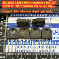 2pcs 2SC3856 C3856 2SA1492 A1492 NPN PNP transistor 180V 15A 130W TO-3P, amplifier transistor, pushe
