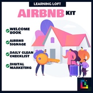 🔥Airbnb's Kit for Landlord [Welcome Book, Airbnb Signage, Daily Clean Checklist & Digital Marketing]