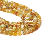 Fire Yellow Agate Natural Stone Beads Agate Stone