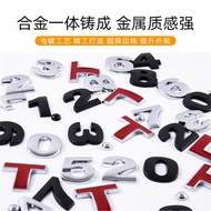 Car Displacement Label 1.0 L1.8 T2.0 T3.0 Number Letter Logo Metal Tail Label Modified 4WD Black V6 
