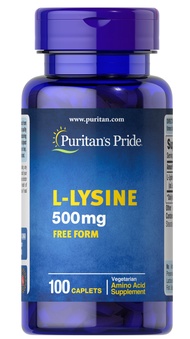 Viên uống giúp ăn ngon miệng tăng cường cơ bắp Puritans Pride L-Lysine 500mg 100 viên