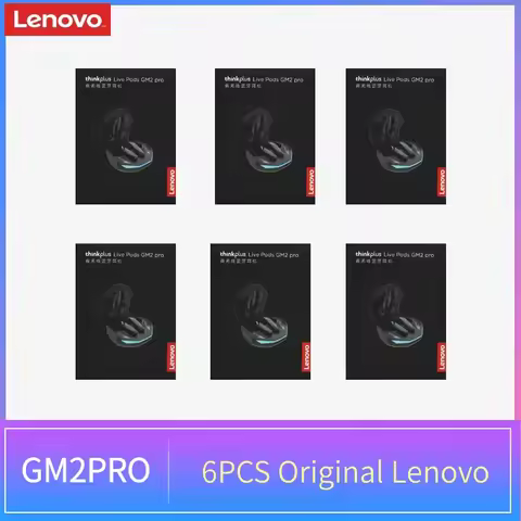6PCS Choice Lenovo GM2 Pro 5.3 Earphones Bluetooth Wireless Earbuds Low Latency Headphones Bluetooth