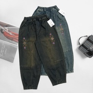 Code 8602 Loose, Comfortable Soft Denim Trousers for Women Going to School, Going Out, Going to Work
