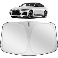 XHRING Windshield Sun Shade Sunshade Compatible with BMW i4 2022-2024 2025 Accessories Car Front Win