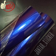 Sticker Scotlite Liquid Gentian Blue Fanchi Pet Premium Lebar 50 cm Stiker Skotlet Biru Lembayung Hi