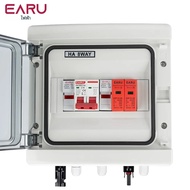 พลังงานแสงอาทิตย์พลังงานแสงอาทิตย์ PV Combiner กล่องป้องกันฟ้าผ่า 1 อินพุต 1 Out DC 500V 15A ฟิวส์ M