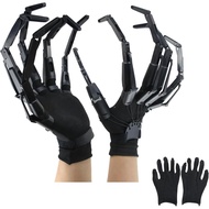 Halloween Articulated Fingers with Protective Gloves, Articulated Finger Extensions, Finger Claw wit