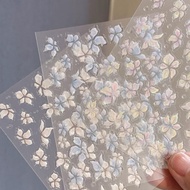 Nguyen Thuy Ha embossed glass flower Sticker embossed sticker