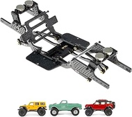 RampCrab Carbon Fiber Chassis Kit for SCX24, 7° Angled Skid, LCG Chassis Kit for SCX24 C10, JLU, Bro