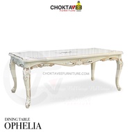 โต๊ะอาหาร วินเทจ หลุยส์ 150-200cm (Platinum Classic Series) สีขาว รุ่น TTB-LV-OPHELIA [Pick Collecti