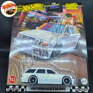Diecast Hot Wheels Boulevard Mercedes-Benz E 36 AMG white rubber tires