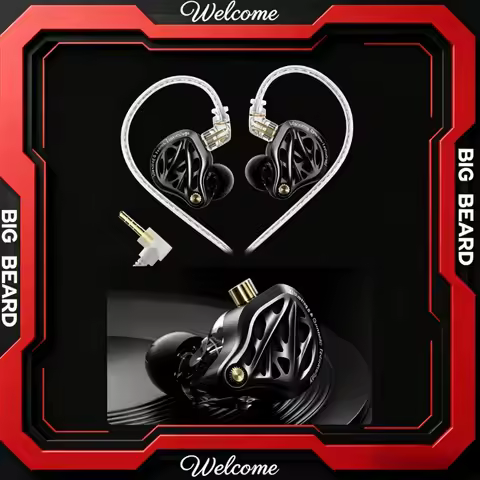 KZ-Vibe X Headphones HIFI Dynamic Wired Headset Ergonomics HM Curve Tuning Customized Headphones Gif