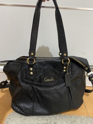 Preloved Coach Ashley Black Leather Bag