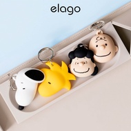 < elago > PEANUTS Snoopy AirTag Protective Case (with Keychain) Snoopy Lucy Charlie Brown Confused G