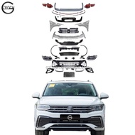 High Quality car bumpers For VW Tiguan Upgrade 2023 R-line old to new body kit headlights taillights