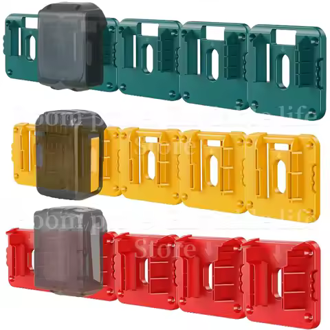 Battery Mount Storage Bracket For Makita/Dewalt/Milwaukee 18V Li-ion Battery Holder Slots Stand Moun