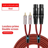 GOLLEY LION สายสัญญาณเสียง RCA ตัวผู้เป็น XLR ตัวเมียสำหรับลำโพงคอนโซลแบบผสมระบบโฮมเธียเตอร์สายสัญญา
