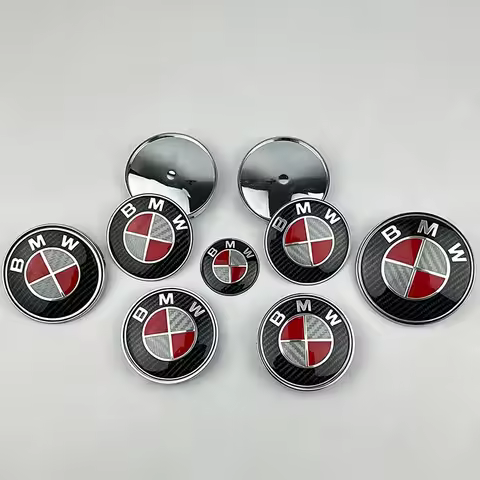 New 7pcs Car Front Emblem 7pcs Car Front Emblem Rear Badge Wheel Hub Cap Sticker for BMW E46 E90 E60