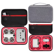 PULUZ สำหรับ DJI Neo Fly Combo เคสพกพากล่องนิรภัยกระเป๋าถือ (สีเทา + สีแดงด้านใน) (ขาตั้งกล้อง)