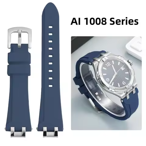 Rubber Watchband for MAURICE LACROIX AIKON Watch AI1008 AI6008 AI1108 AI1018 AI6038 Waterproof Silic