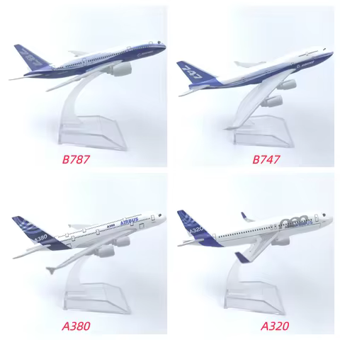 16cm 1:400 Scale Plane B747 Alloy Metal Aircraft Model A380 A350 B787 Collectible Miniature Airplane