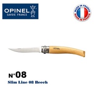 OPINEL - N°08 Slim Line Beech 木柄幼摺刀 不鏽鋼尖頭摺刀 折疊刀 (原木色) OP-000516