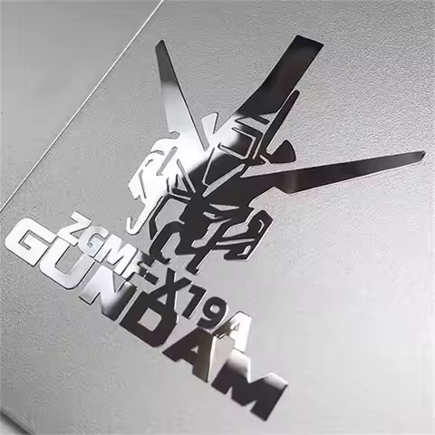 Robot warrior Gao Da metal sticker model box Mobile phone computer decorative metal sticker