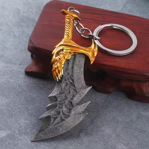 New New God of War 4 Kratos Sword Keychain Pendant Keyring Jewelry Men And Women Car Key Chain Acces