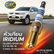 หัวเทียนอิริเดียม Pajero Sport KG 3.0 V6 08-14 Hella IFJ9RDC-11P แท้ ชุด 6 หัว 100000กม