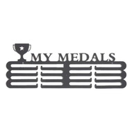 HELLOYOUNG Award Medal Rack Display Shelf Wall Organizer for Sports Trophies
