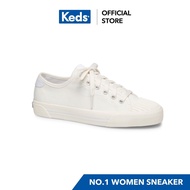 KEDS WF64302 CREW KICK WAVE CANVAS NATURAL Women's Slip-on Sneakers Beige very good