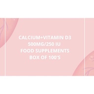 CALCIUM+VITAMIN D3 500/250IU BOX OF 100'S