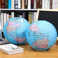 Hanging paper lanterns, back to school decoration, world travel themed world map classroom cultural 