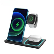 3 in 1 Wireless Charger 20W Wireless Charger Station สำหรับ Airpods Pro Apple Watch iPhone 15 Pro max 14 13 12 Samsung Huawei Xiaomi