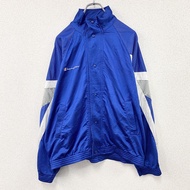 90年代古著Champion運動外套/球衣，復古藍色，M碼