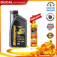 DUCAL 4T Fully Synthetic 15W50 API SN /JASO MA2 1L Motorcycle Engine Oil (FREE ENGINE FLUSH) Minyak 