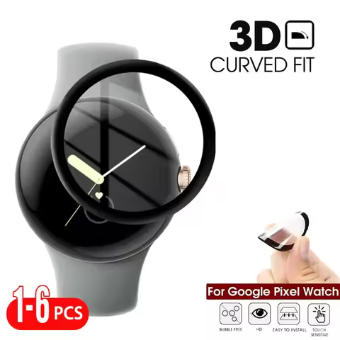 Soft Edge Clear Screen Protector For Google Pixel Watch 2 3D Curved Full Cover Anti-scratch Film For