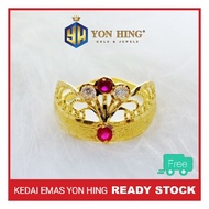 Cincin Crown Design India Emas 916 Saiz 18 Yon Hing