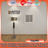 United Aluminum co.id Aluminum Sliding Tilt Window Fulset Type J903 L 60 X H 60 Clear Aluminum Glass