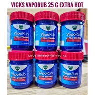 NEW! VICKS VAPORUB EXTRA HOT SIZES 8G AND 25G - EXTRA HOT EXTRA STRONG