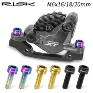 RISK Bicycle 4 Pcs Titanium Alloy Bolt Disc Brake Caliper Clamp MTB Bike Screw Crank Lock Bolts