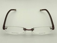 👓 全新 GUCCI Optical Frame in Titanium - 古馳 鈦金屬光學眼鏡 - GG-9614J - 男士 女士 中性 - 勃艮第色 - 非鈦不戴