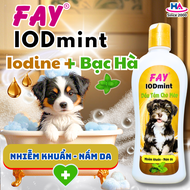 Dầu tắm chó mèo FAY IODmint - Povidine Iodine hỗ trợ diệt khuẩn nấm da giúp vết thương mau lành - 30