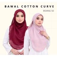 TUDUNG BAWAL COTTON VOILE CURVE BIDANG 50'