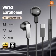 Type C Wired Earphones 3.5mm In Ear Headphones With Microphone Bass Stereo Earbuds For iPhone 17 Pro