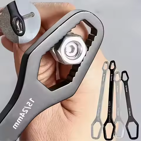 8-22mm 3-17mm Double End Universal Wrench Multifunctional , Self-Tightening Wrench Repair Tools Doub