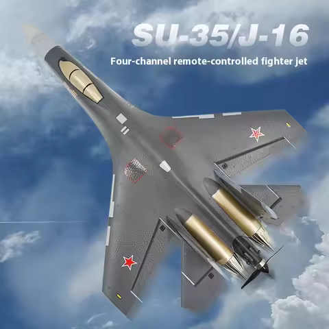 Kesu Remote Control Fighter Jet Su-35 J-16 Four Channel Foam Fixed Wing Military Aircraft Model Boy