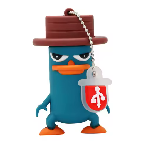 USB Flash Drive PenDrive Funny Lovely Perry The Platypus Shape Flash Memory 2.0 Pen Memory U Disk 4G