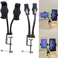 Desktop Cell Phone Holder Length 6.3'' Sturdy Gooseneck Cell Phone Holder Adjustable Tablet Holder Flexible , Fits: 4.7-12.9 inch