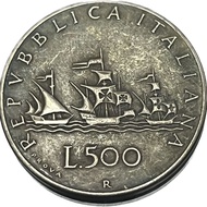 30mm Italian Republic L.500 Brass Commemorative Coin Goddess of Luck Ancient Coin Collection Histori